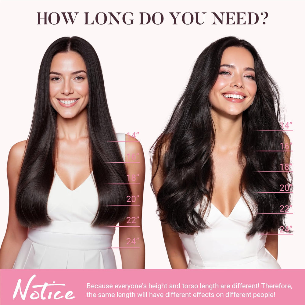 maxita chocolate brown 16-inch extensions blend with natural hair for a polished everyday look