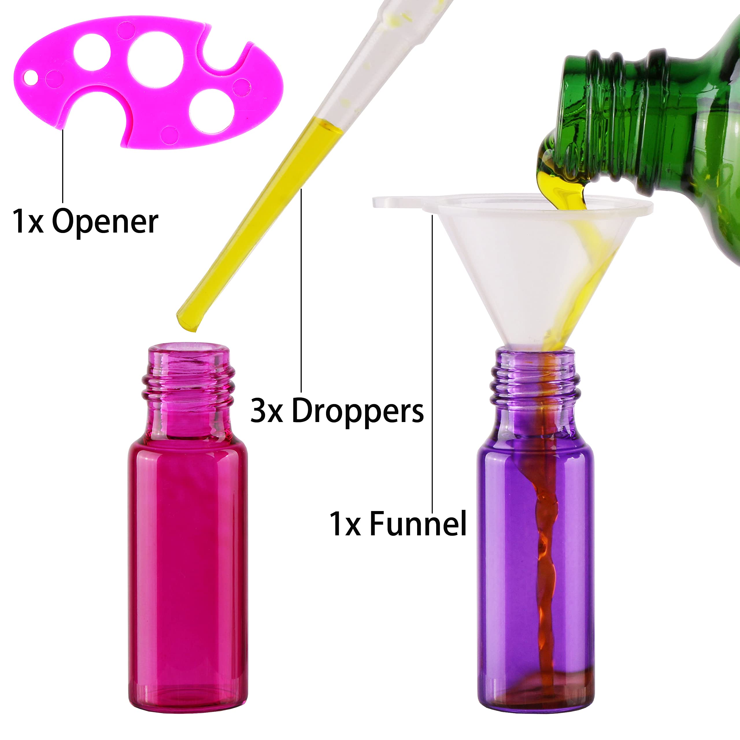 MaxMau 5ml blue roller bottle closeup, compact fragrance storage
