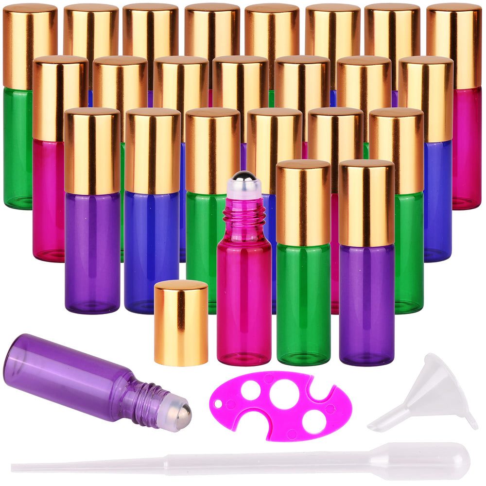 MaxMau 5ml green roller bottle closeup, portable aromatherapy on the go
