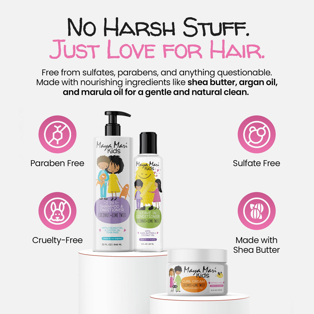 Maya Mari tangle-free brushing scene implies tear-free styling for kids