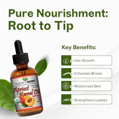Mayans Secret Apricot Oil delivers lightweight absorption on the face or body