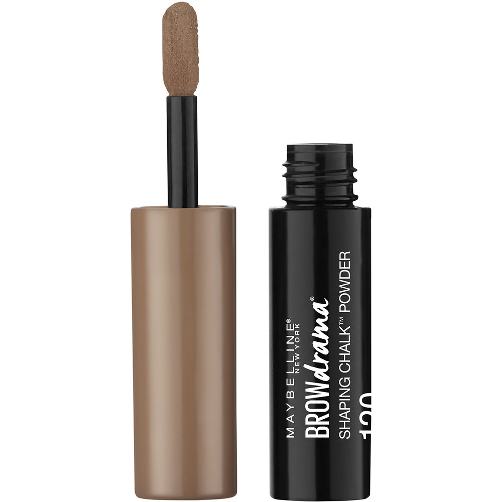 Maybelline Brow Drama brow-definition closeup shows crisp, defined edges.