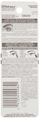 Maybelline Brow Drama loose powder fills brows with natural texture.