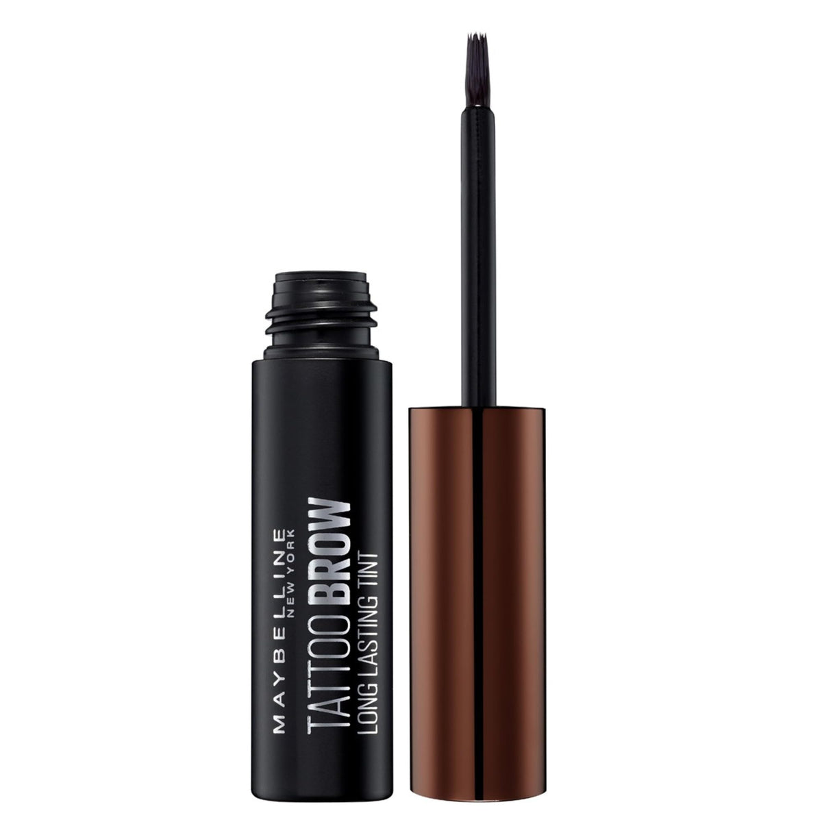 Maybelline Brow Tattoo application brush enables easy 3-step tint for natural brows.