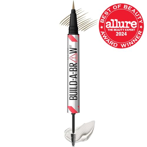 Maybelline Build-A-Brow sealing gel application demonstrating secure hold.
