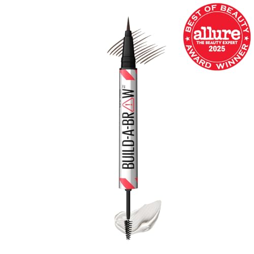 Maybelline Build-A-Brow sealing gel application showing long hold.