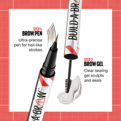 Maybelline Build-A-Brow two-in-one setup step demonstrates quick routine.