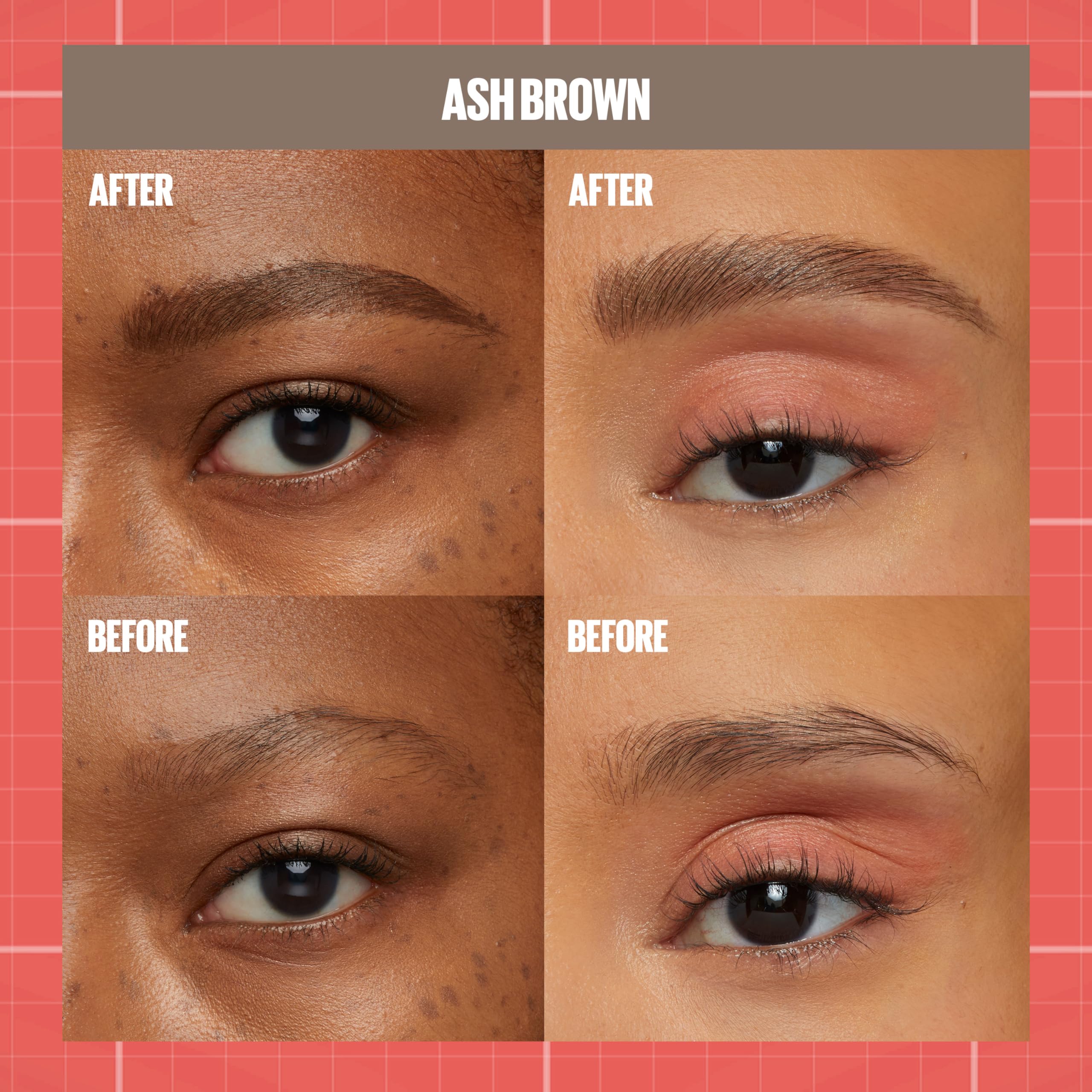 Maybelline Build-A-Brow waterproof wear close-up showing all-day resilience.