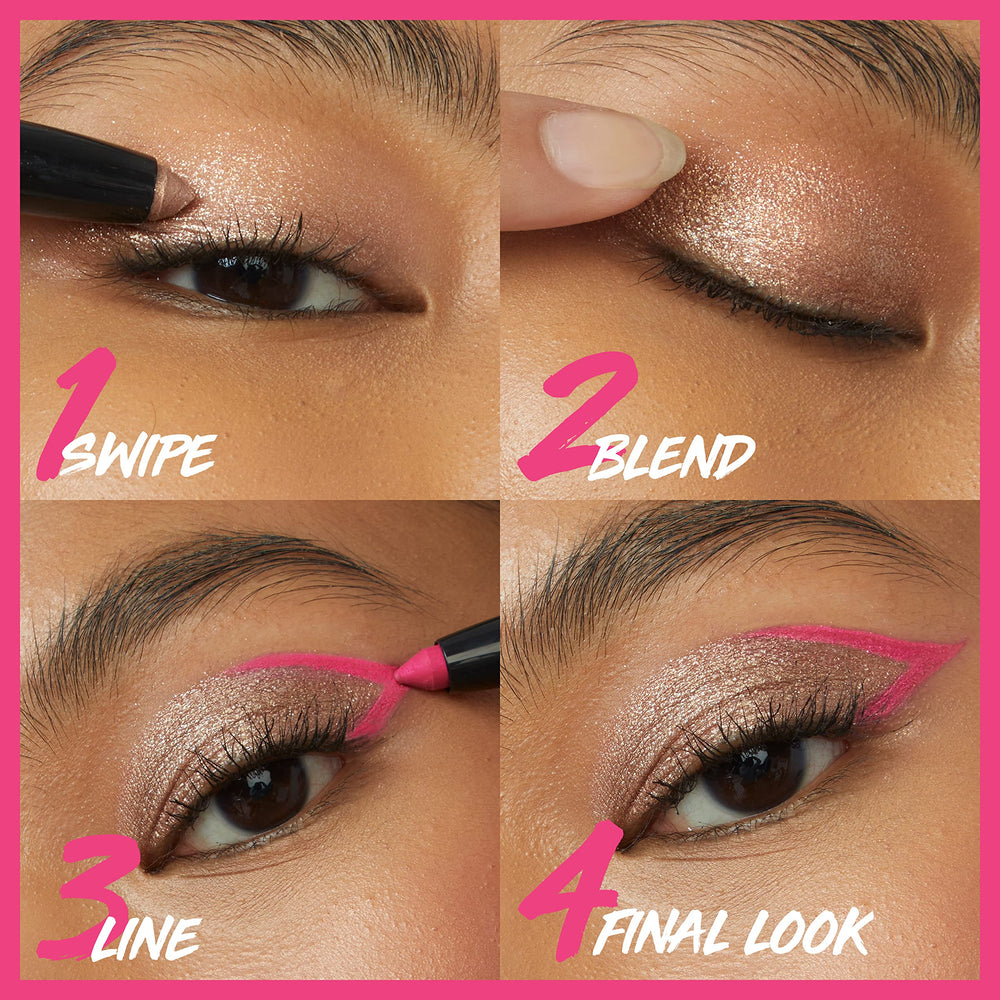Swatches of Maybelline Color Tattoo Stix on arm displaying pigmentation