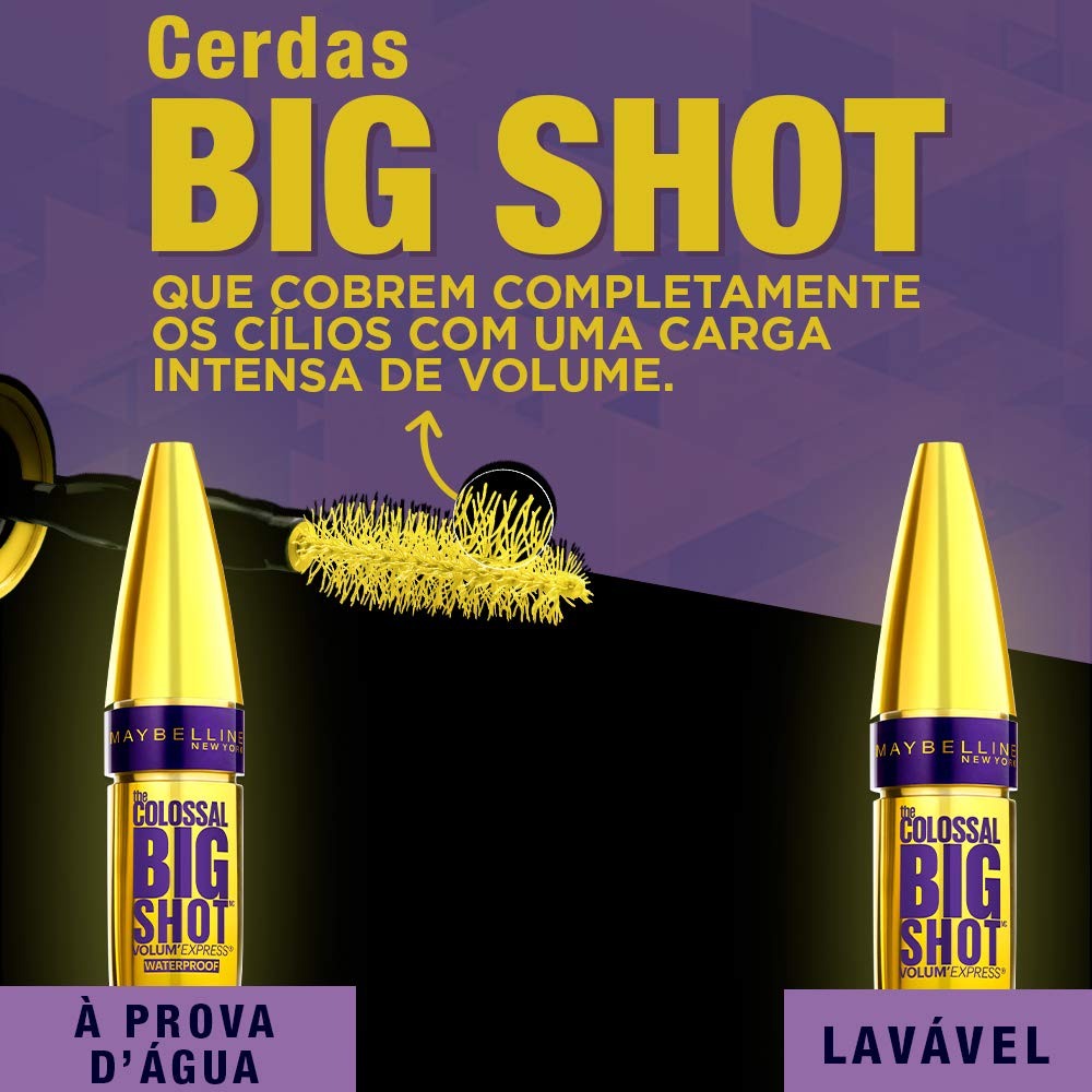 Maybelline Colossal brush detail highlights bristle design for fuller lashes.