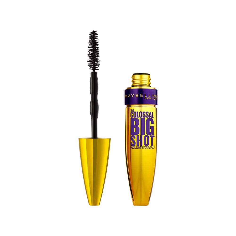 Maybelline Colossal lashes cradled by the bristles for a bold look.