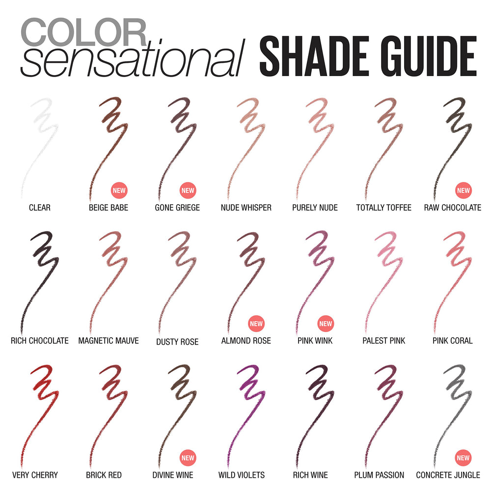 Maybelline delineador externo para contorno de labios para look definido y coordinado.