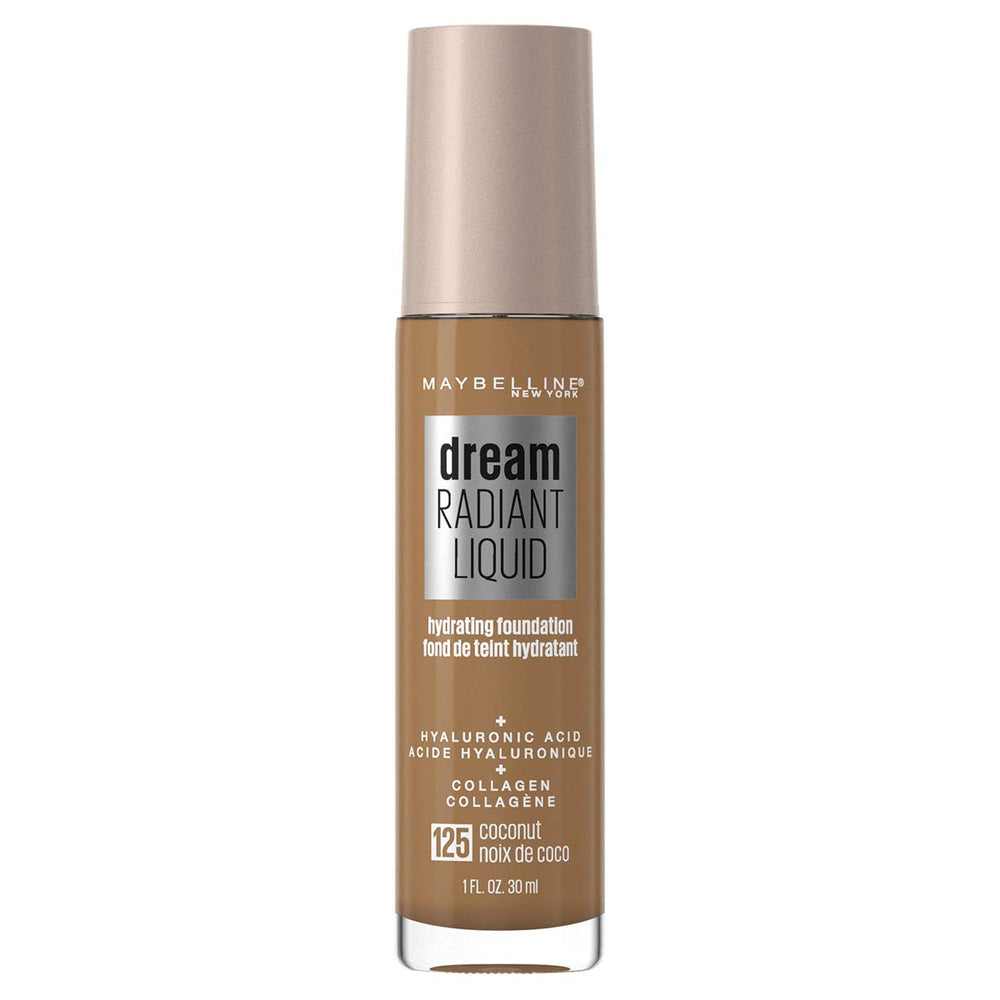 MAYBELLINE Dream Radiant Liquid bottle front view showing medium coverage for natural radiance.