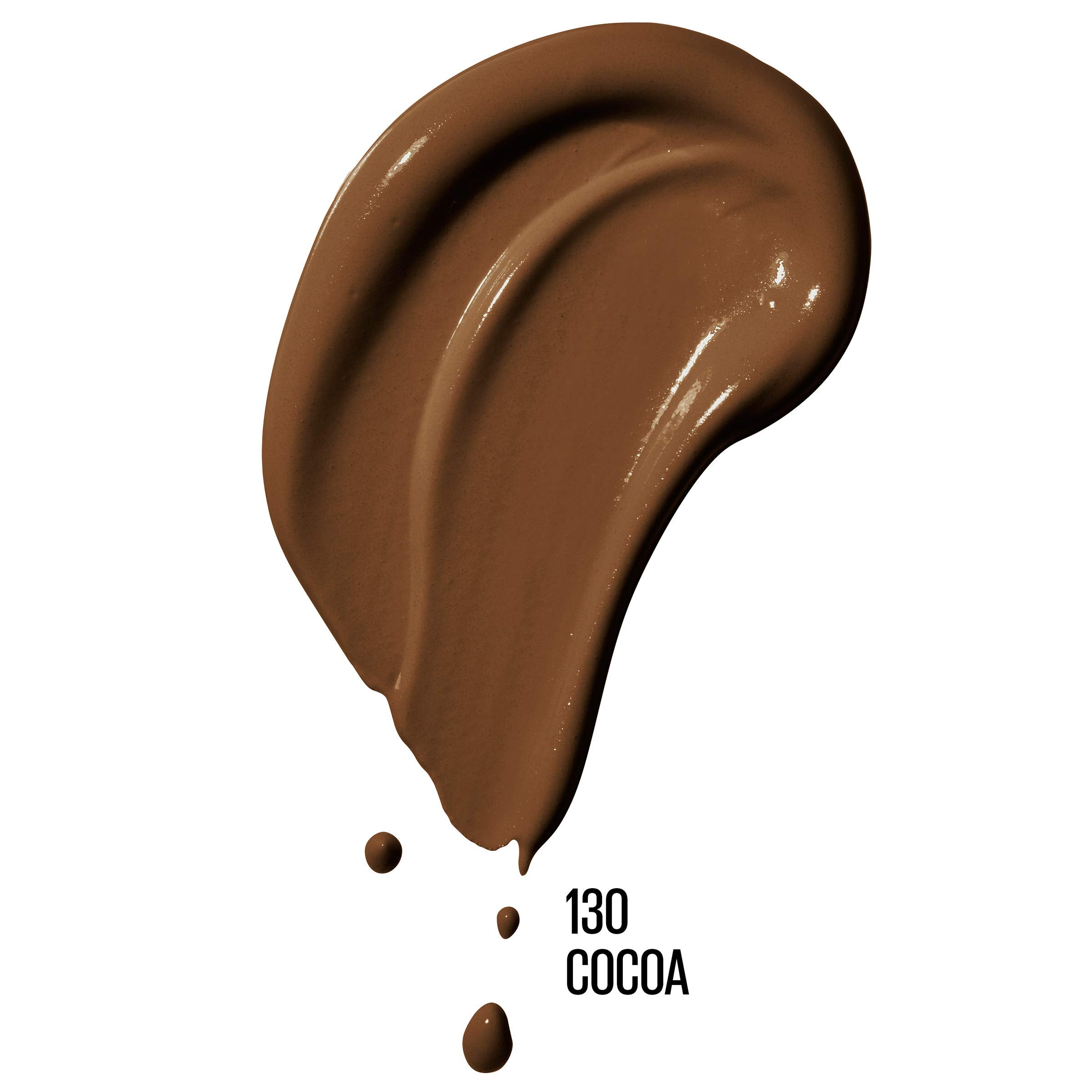 Maybelline Dream Radiant Liquid cocoa swatch showing smooth medium coverage.