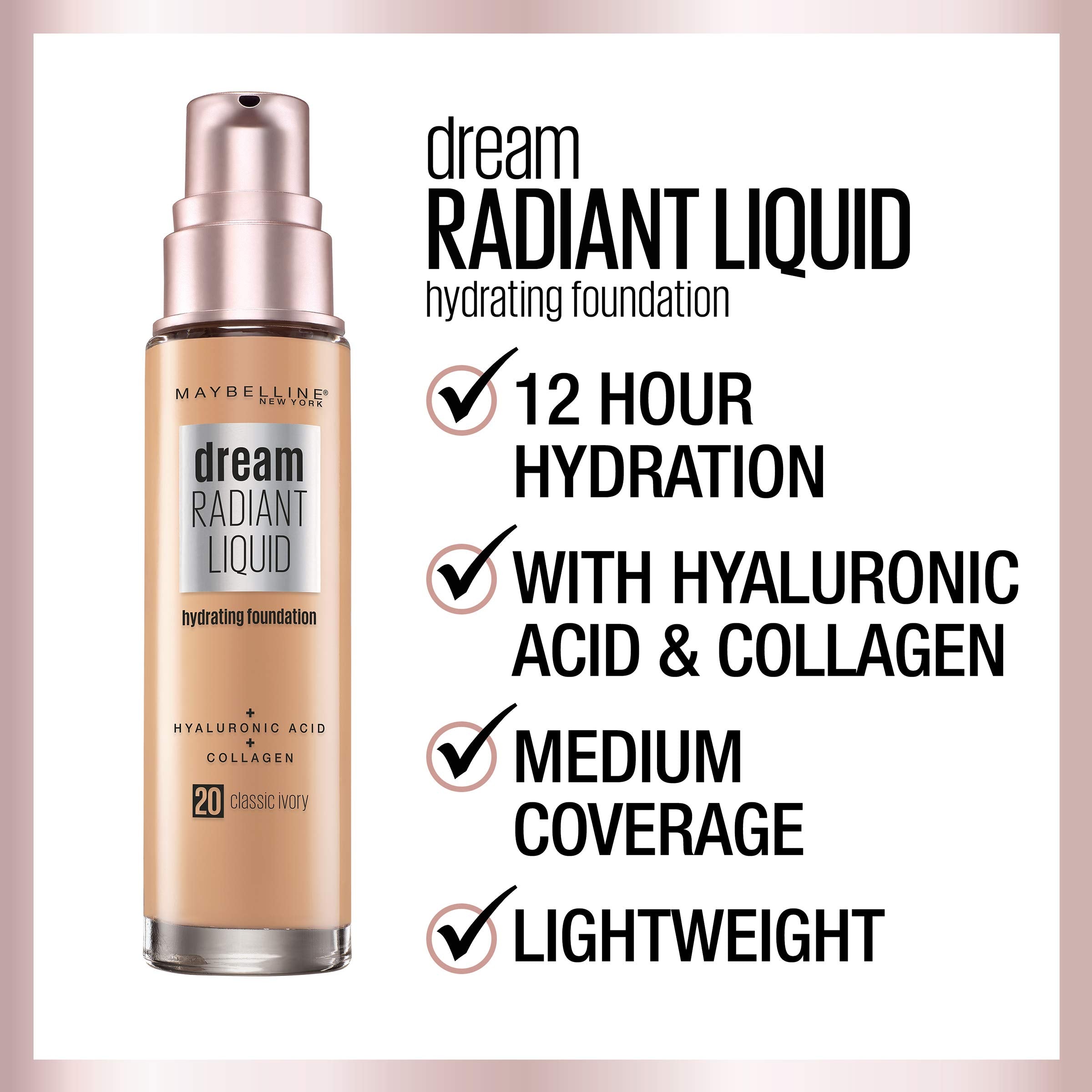 Maybelline Dream Radiant Liquid texture close-up revealing silky lightweight feel.