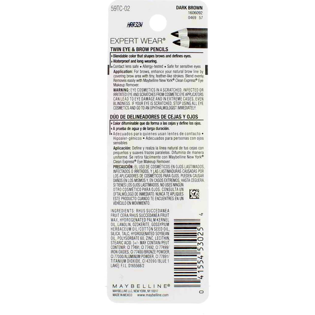 Maybelline Expert Wear brow pencil tip for precise brow shaping