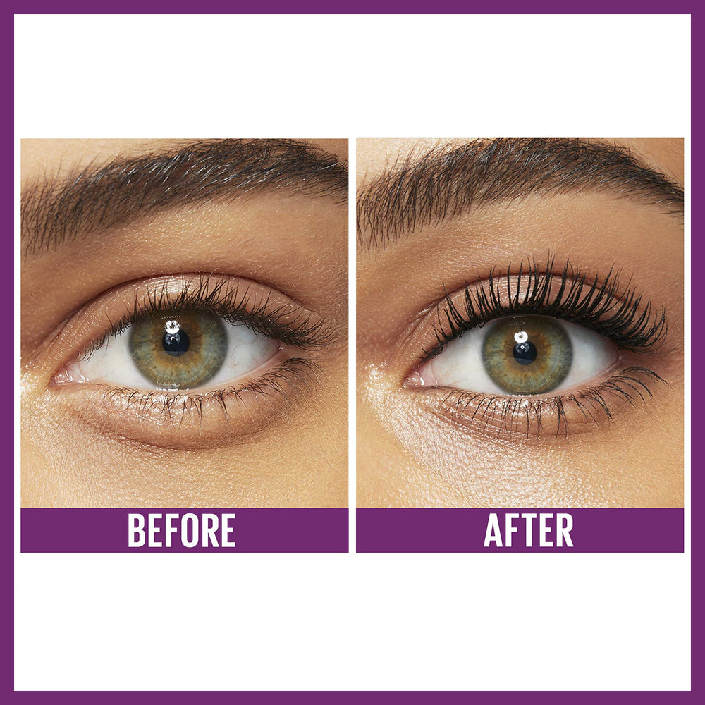 Maybelline eye look demonstration image highlighting natural to dramatic lash lift