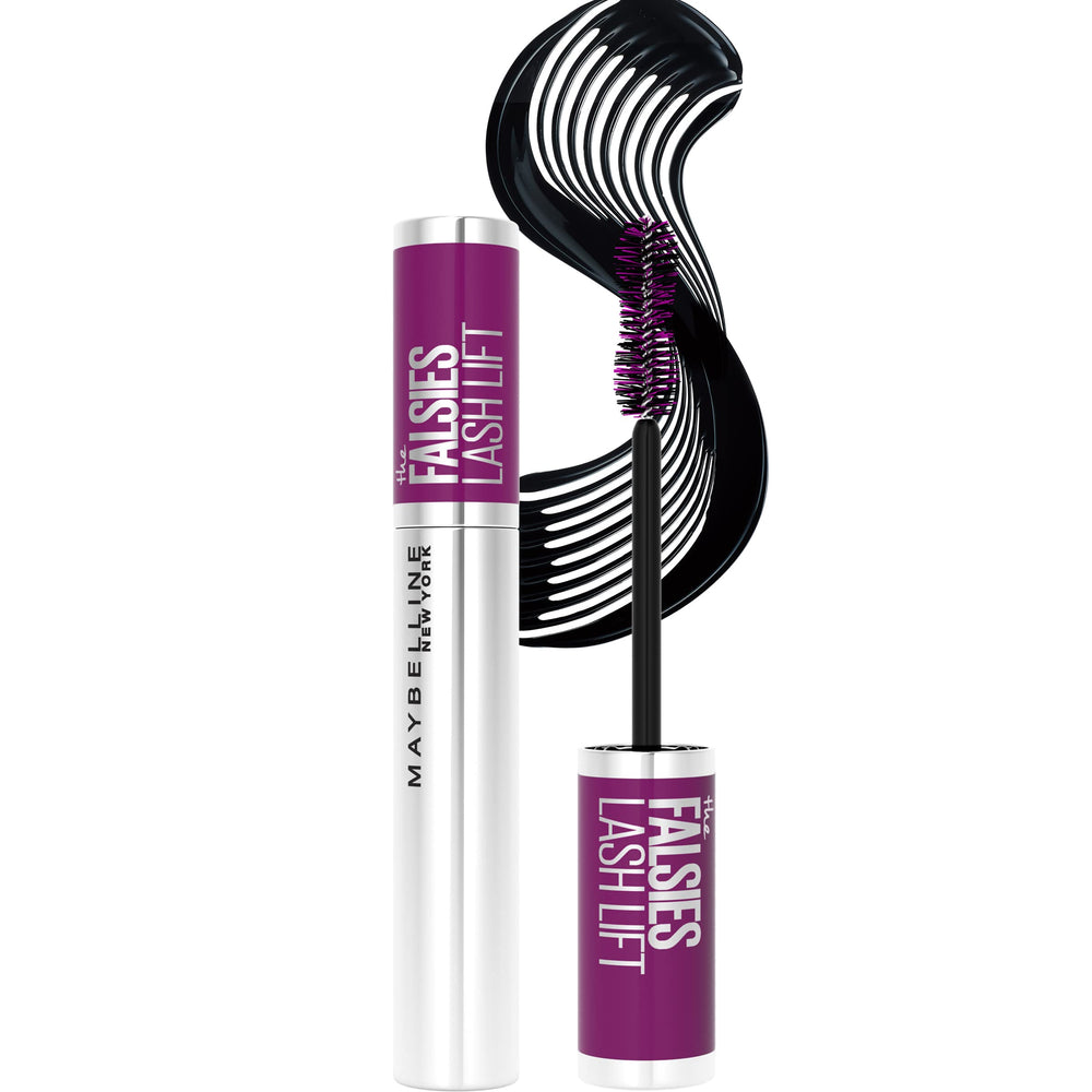 Maybelline The Falsies Lash Lift eye look demo shows dramatic impact with curl and lift.