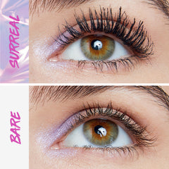Maybelline Surreal Extensions wand from root to tip delivering dramatic lift.