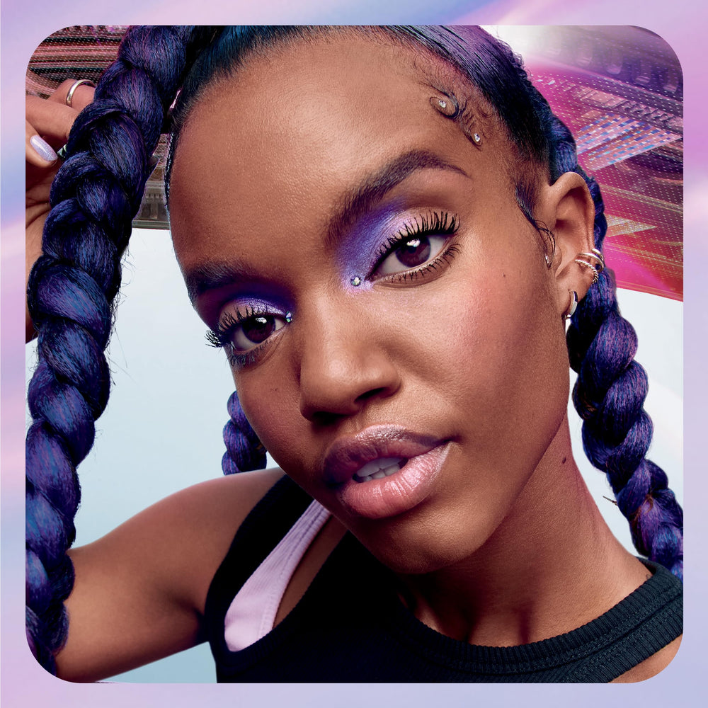 Maybelline Surreal Extensions Very Black shade coats lashes with depth.