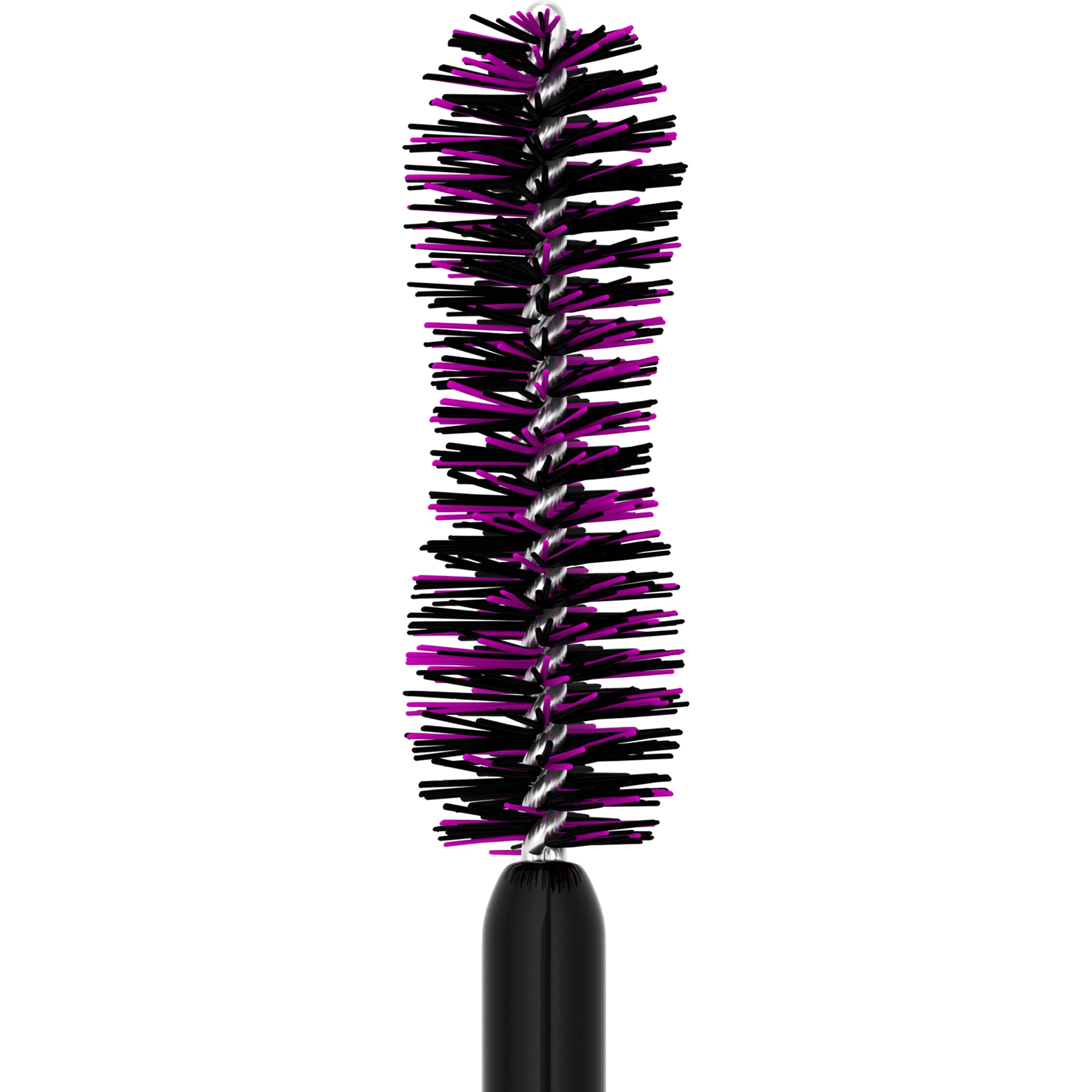 Maybelline The Falsies Very Black mascara on lashes for bold, defined eyes.