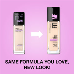 Close-up of Maybelline Fit Me texture showing hydrated, smooth skin