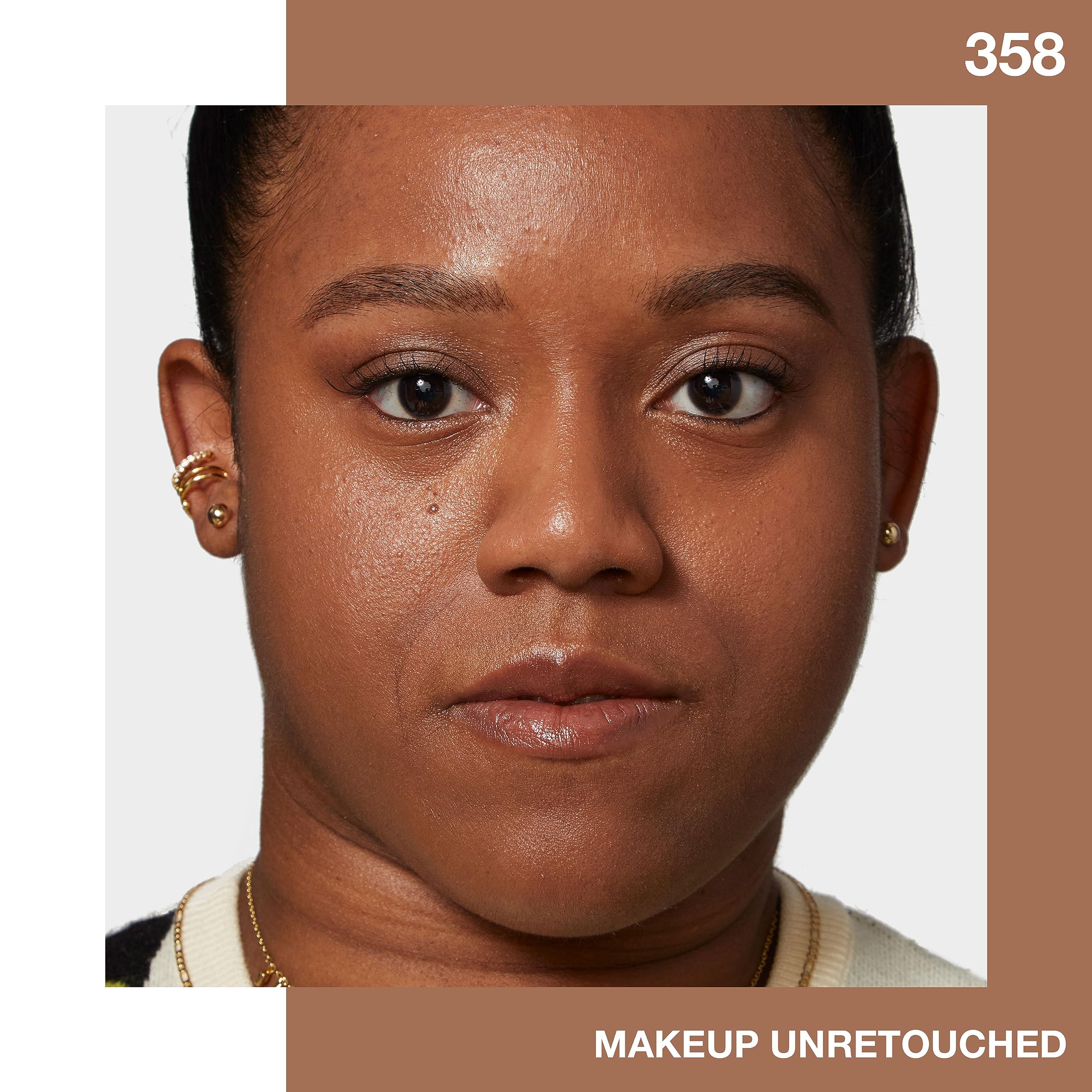 Maybelline Fit Me Latte on skin demonstrates buildable coverage.