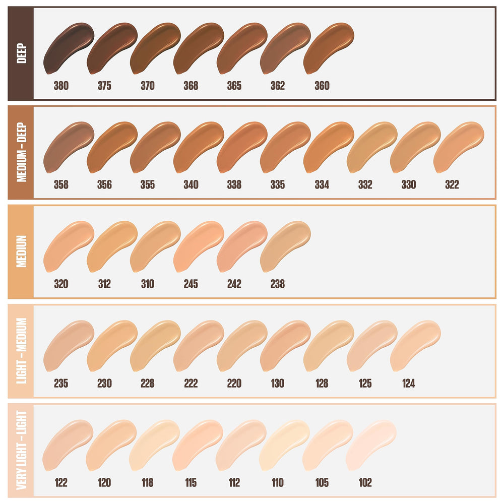 Maybelline Fit Me Latte texture close-up shows lightweight formula.