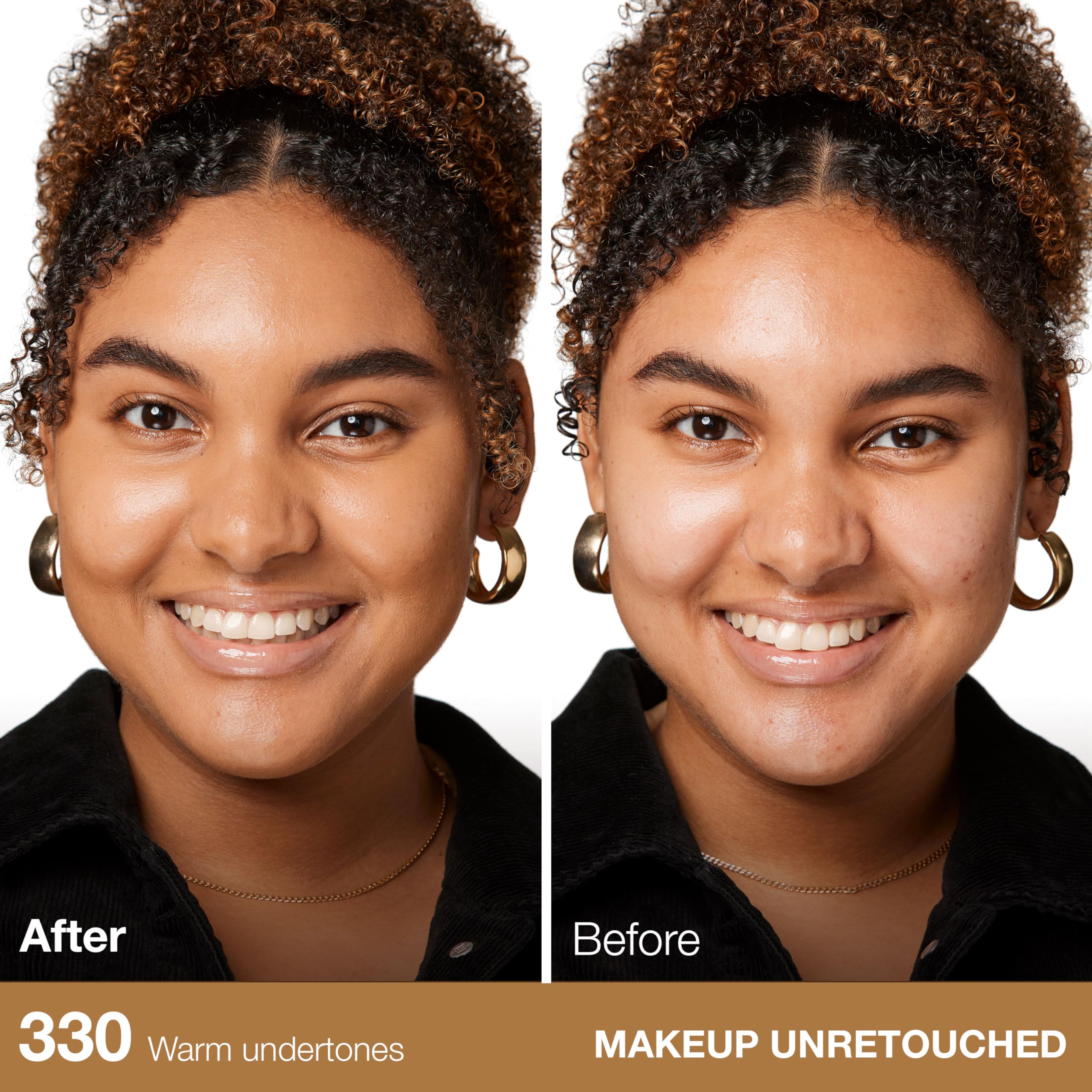 Maybelline Fit Me foundation stick swatch shows natural matte finish for daily wear.