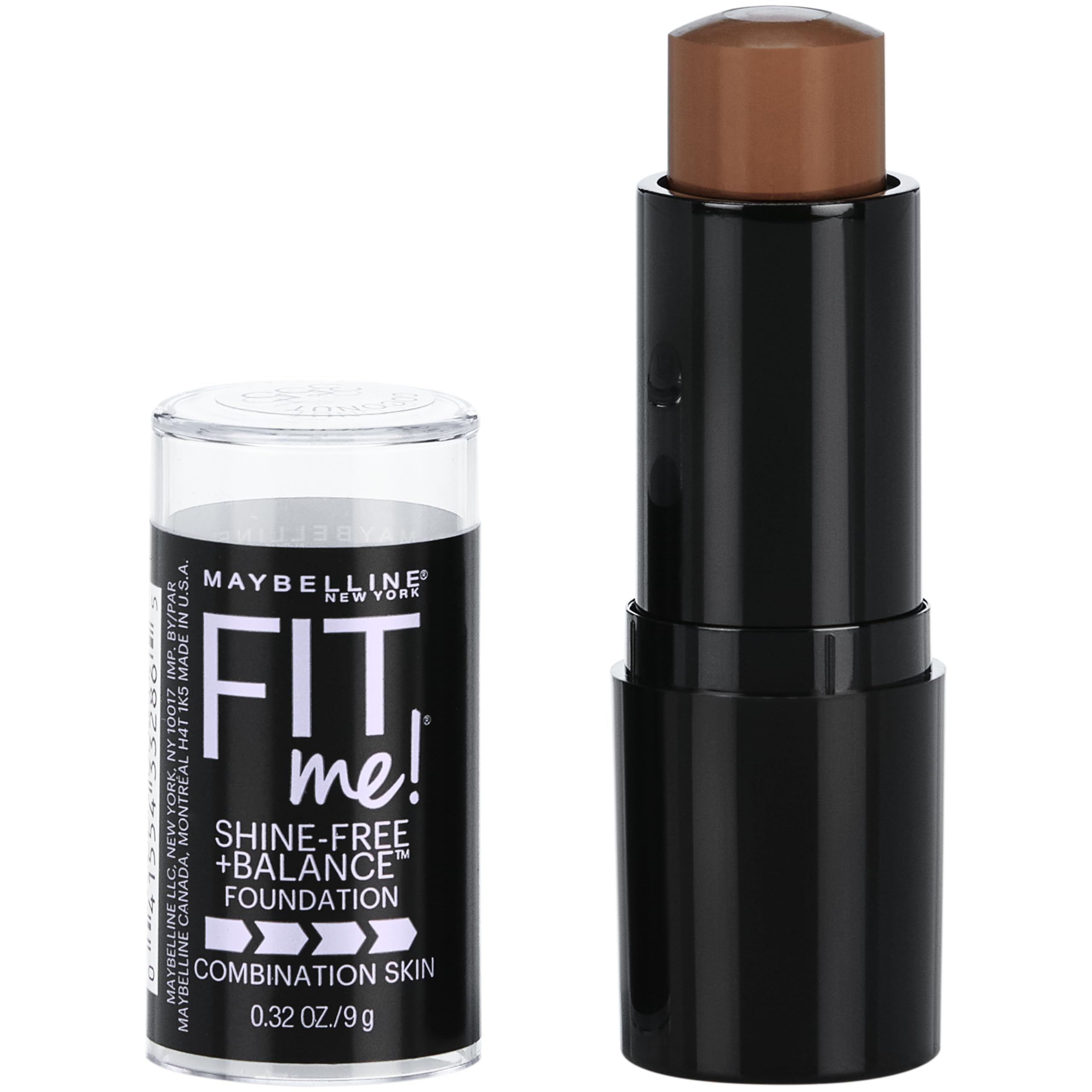 Maybelline Fit Me Shine-Free Stick compact close-up for on-the-go matte coverage.