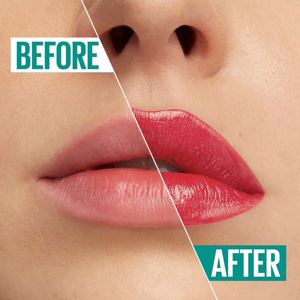 Maybelline Green Edition Forest lipstick application shows smooth glide and high-pigment payoff.