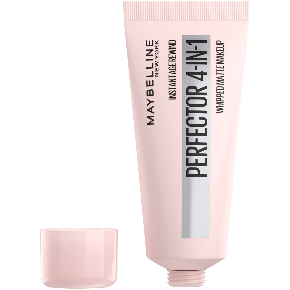 Maybelline Instant Age Rewind 4-in-1 Matte bottle closeup for quick primer-like base.