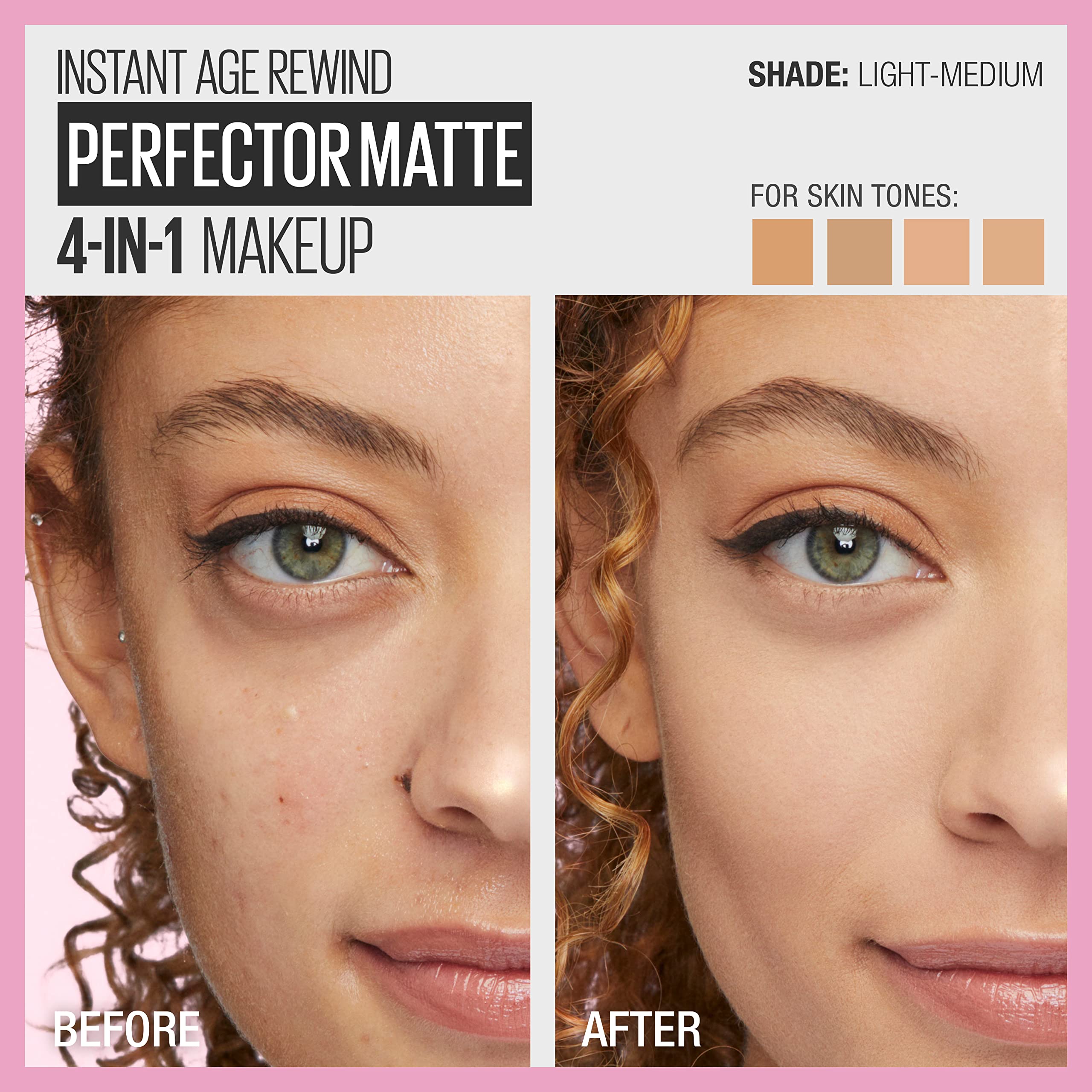 Maybelline Instant Age Rewind 4-in-1 Matte creamy texture ready for weightless coverage.