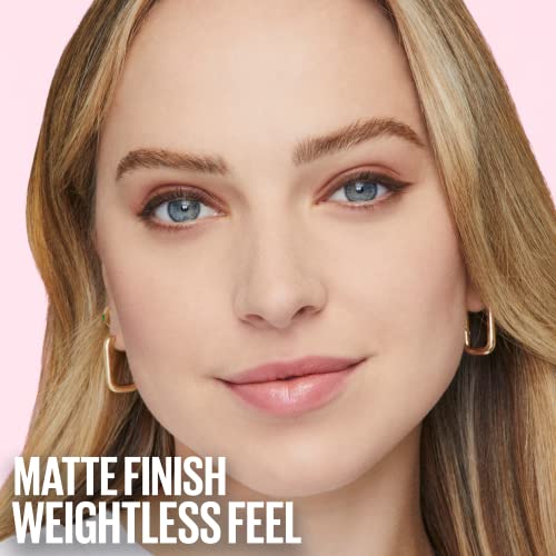Maybelline Instant Age Rewind 4-in-1 Matte product with shade tester in natural light.