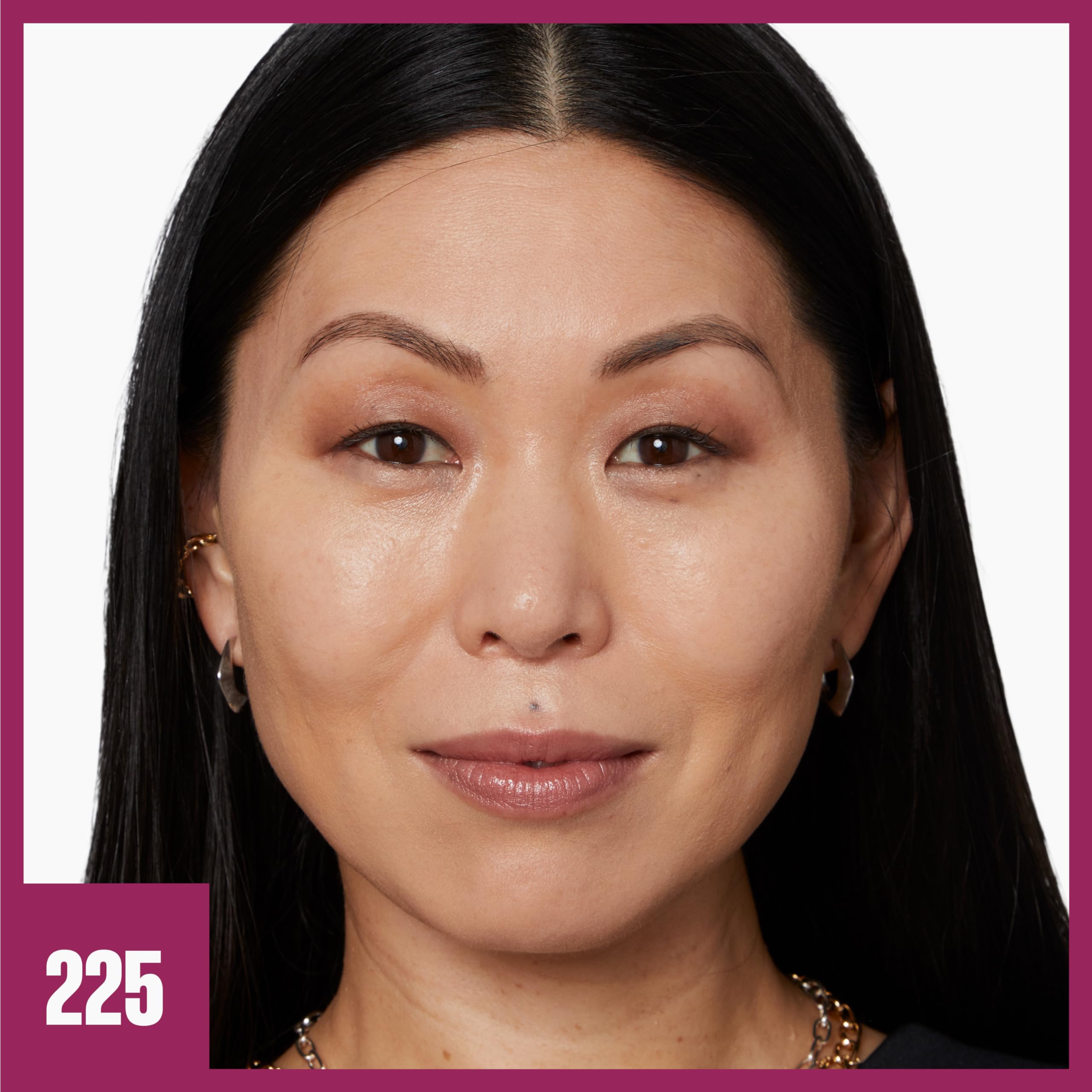 Maybelline Instant Age Rewind foundation swatch close-up showing smooth blend.