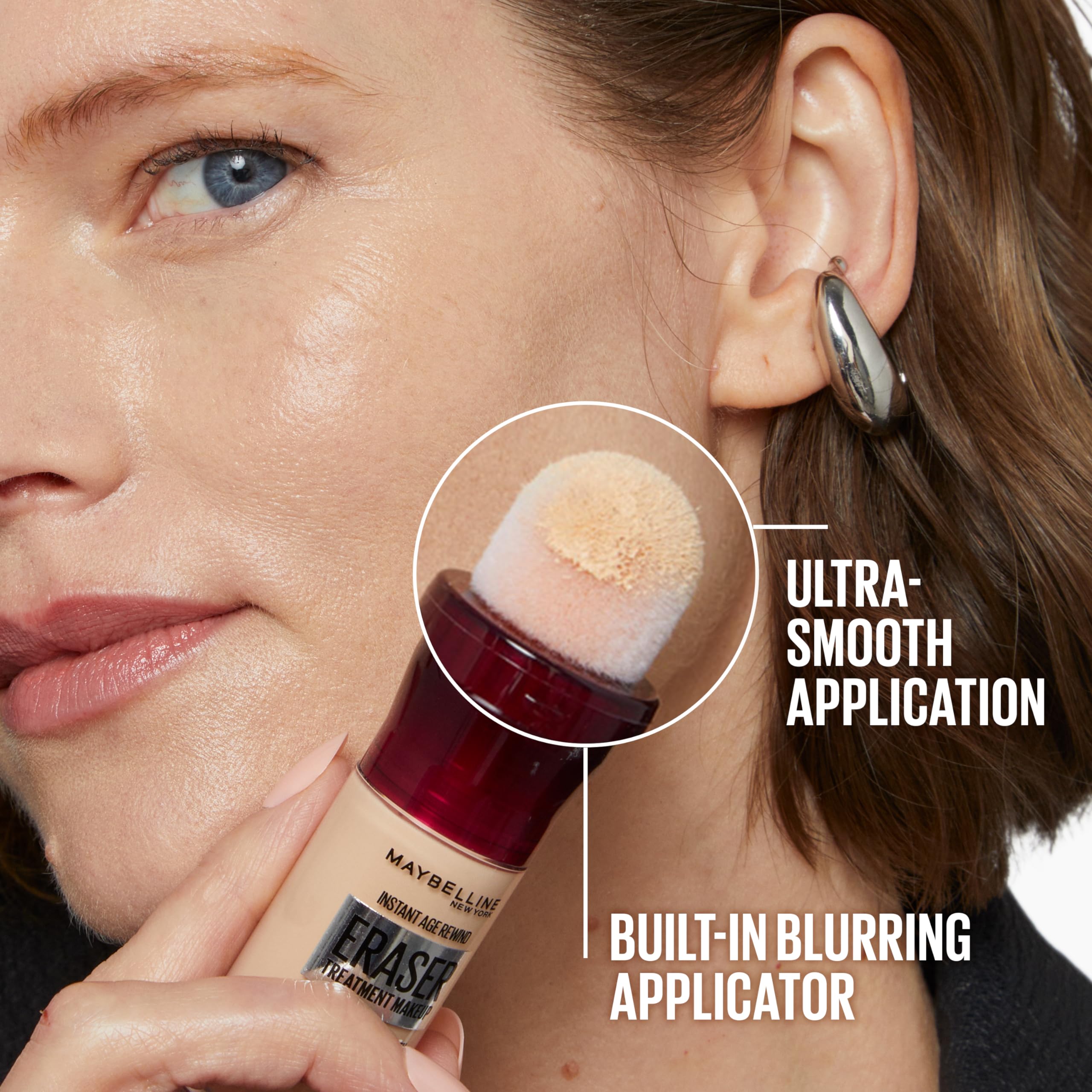 Maybelline Instant Age Rewind Eraser Foundation shows range of 16 non-comedogenic shades
