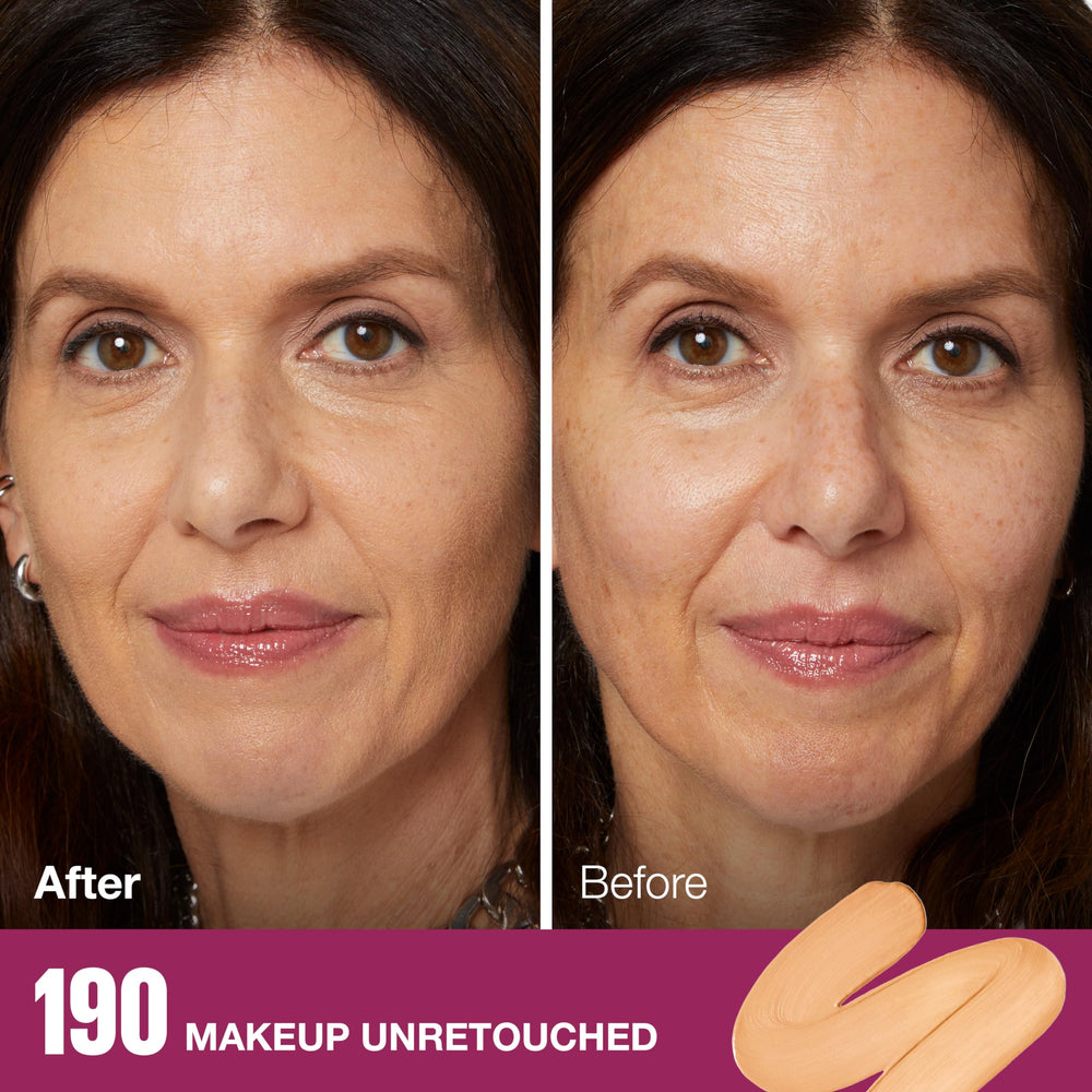 Maybelline Instant Age Rewind Eraser Foundation packaging variation showcases compact, travel-ready design.