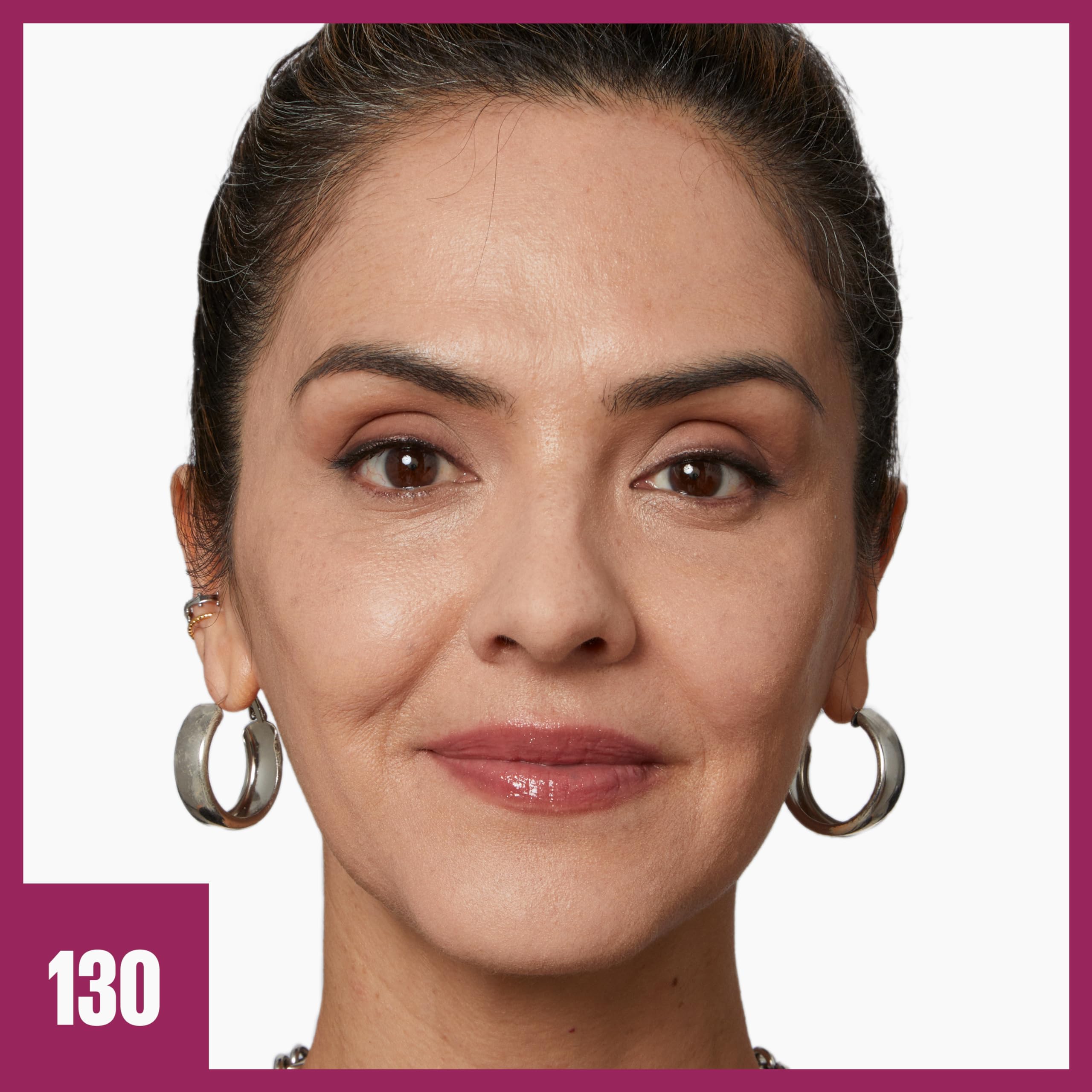 Maybelline Instant Age Rewind close-up highlighting texture-blurring against fine lines.