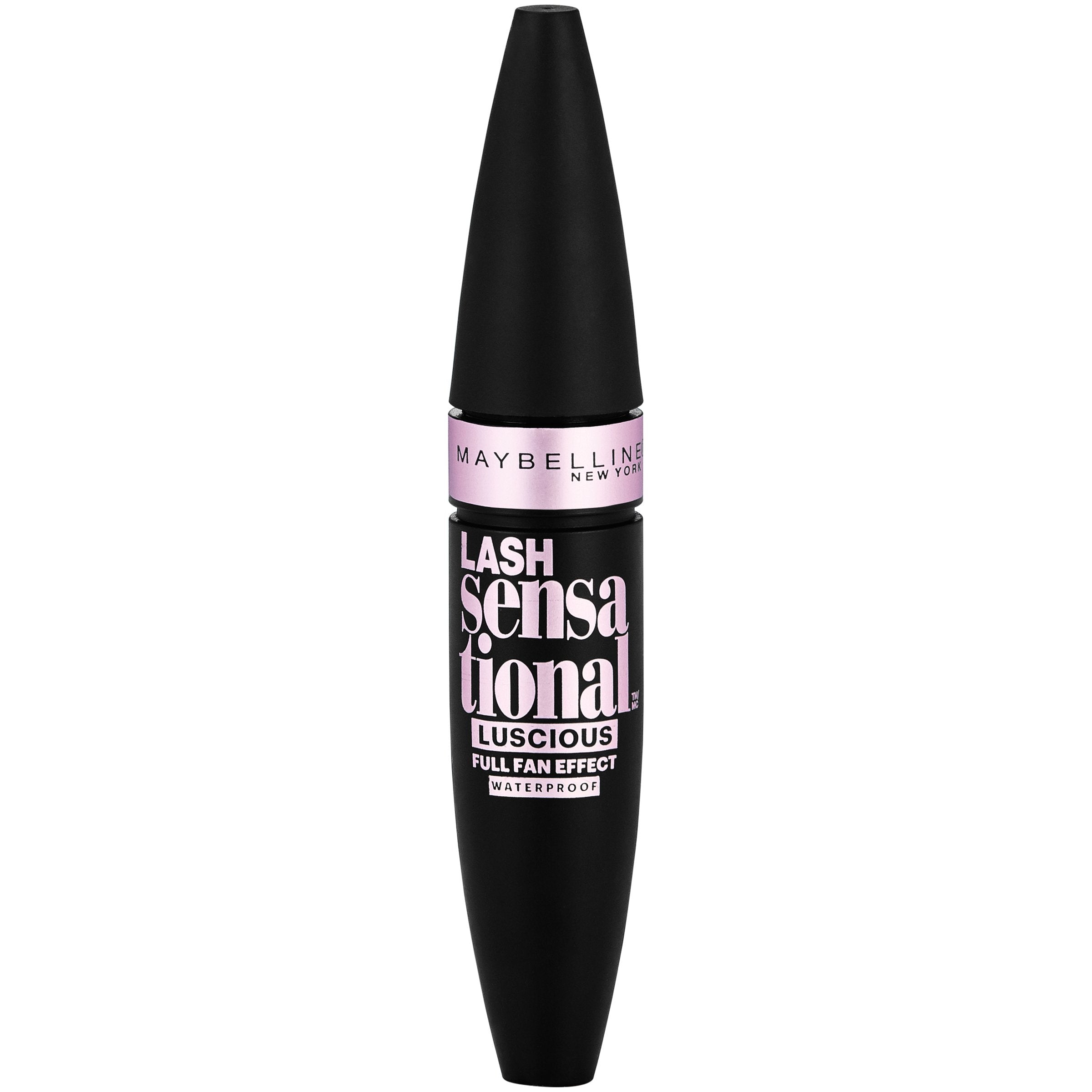 Maybelline Lash Sensational Luscious Waterproof Mascara application steps shows root-to-tip sweep