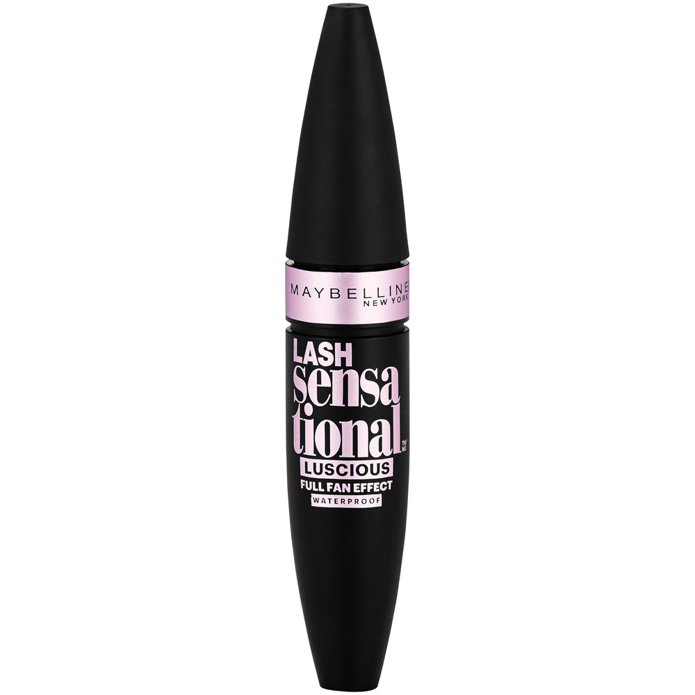 Maybelline Lash Sensational Luscious Waterproof Mascara application steps shows root-to-tip sweep