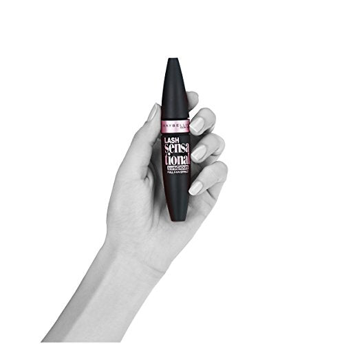 Maybelline Lash Sensational Luscious Waterproof Mascara full look demonstrates bold, fanned lashes
