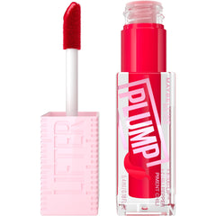 Maybelline Lifter Gloss Plump bottle showcases heated plump formula for glossy lips.