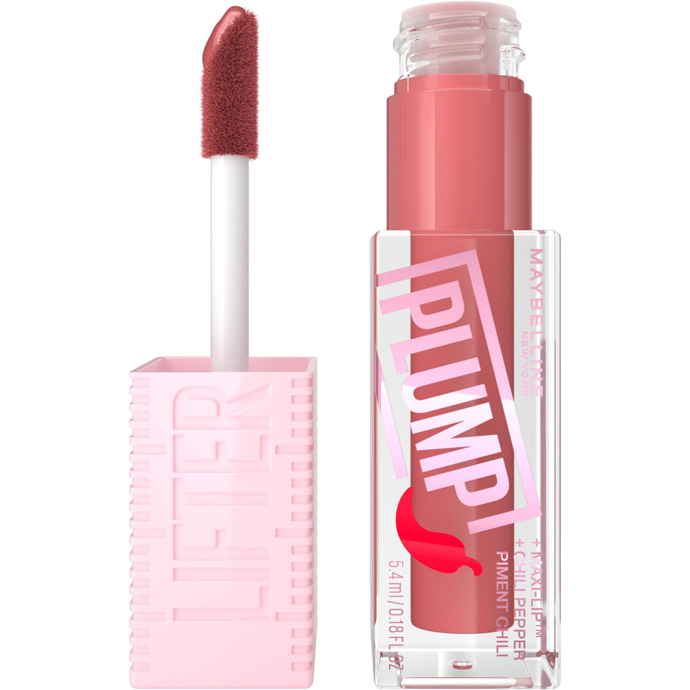 Maybelline Lifter Gloss Plump with XL wand for precise lift and glossy color.
