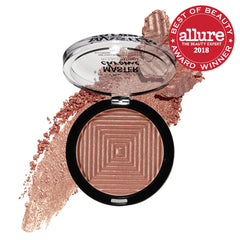 Maybelline Master Chrome metallic-sheen-shot captures light to emphasize cheekbones