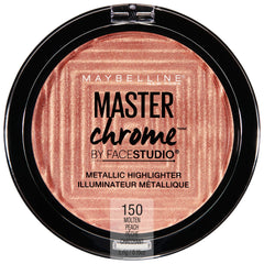Maybelline Master Chrome Molten Peach compact reflects light for radiant cheek glow