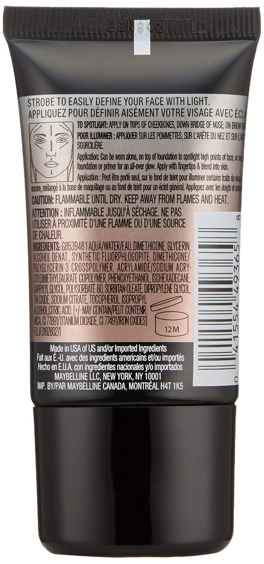 Maybelline Master Strobing Liquid Illuminator on cheekbones for natural highlight
