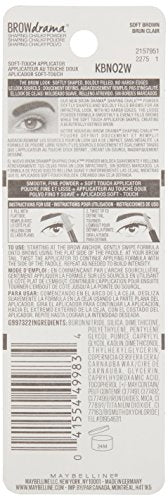 Maybelline Brow Drama swatches on skin show even brow fill.