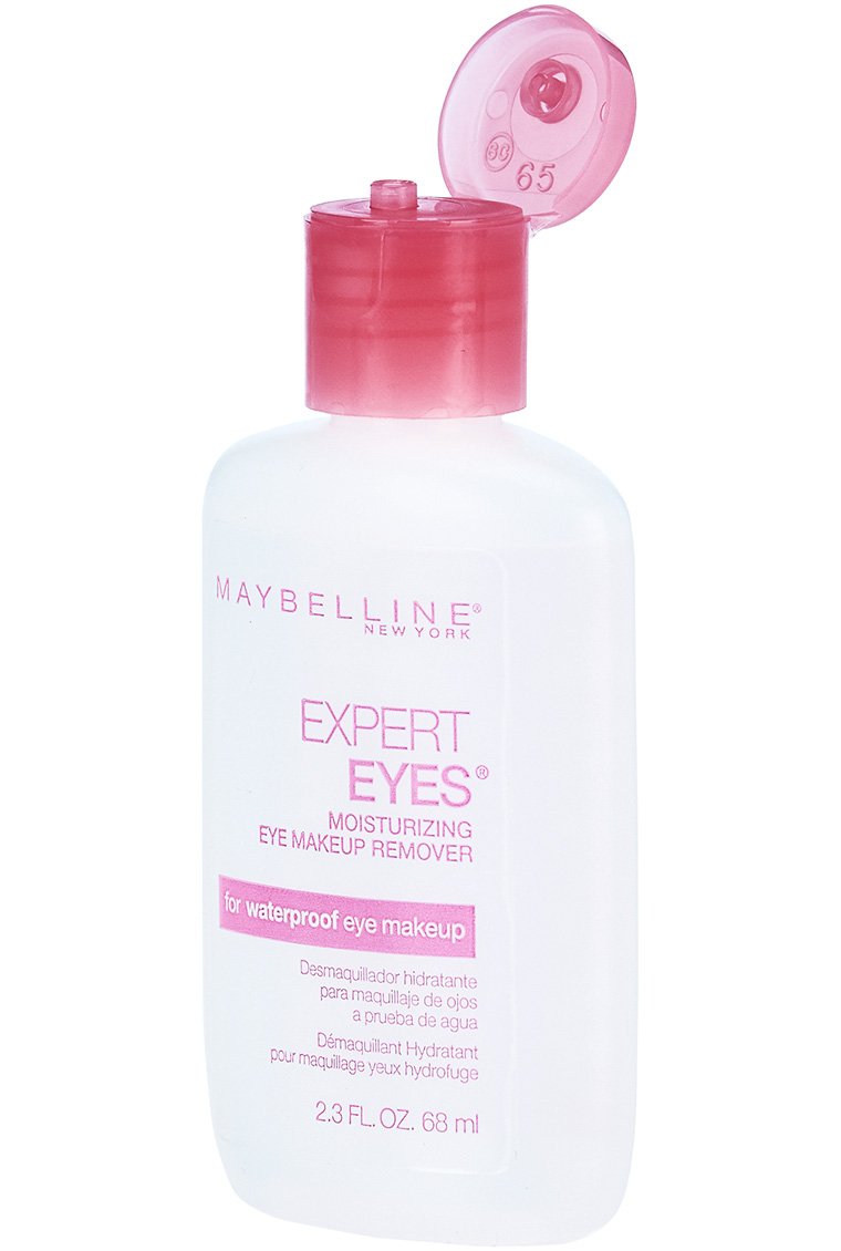 Maybelline Expert Eyes swatch image illustrates effective removal of waterproof mascara