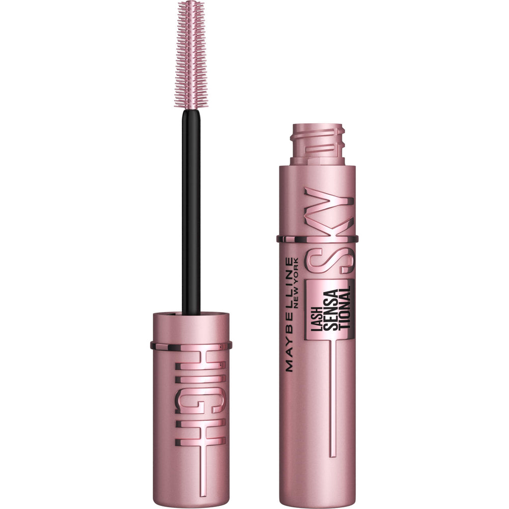 Maybelline Sky High front wand showing flexible brush and easy application benefit