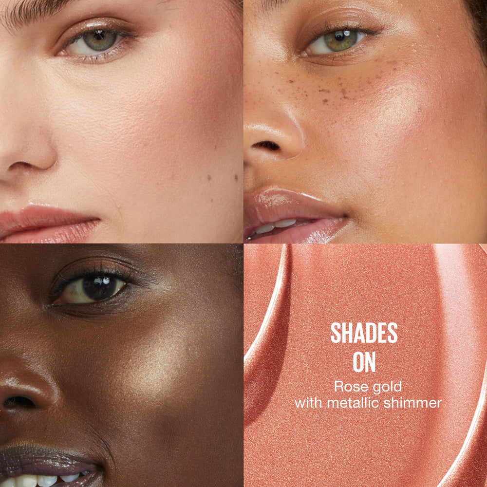 Maybelline Sunkisser glow on the cheeks captures sun-kissed radiance.